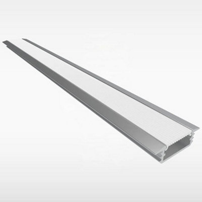 Sensio Linia Recessed Aluminium Profile 2200mm Matt Silver Flush-Fit Se980220 from B&Q