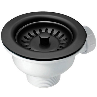 Astini 90mm Basket Strainer Waste With Overflow SpigotExtended Bolt1 1/2 Inch Bsp from B&Q