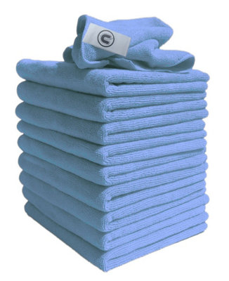 Discounted Cleaning Supplies Dcs Microfibre ClothBlue10-PackLarge Size: 40X40Cm. Super SoftStreak-Free. KitchenBathroomsSurfacesCar. from B&Q