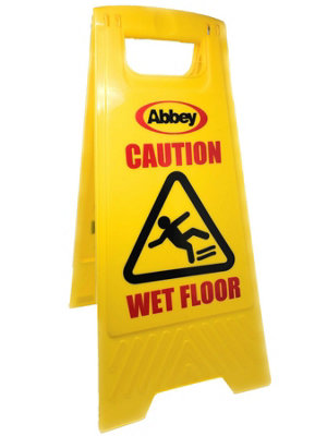 Abbey Caution Wet Floor / Cleaning In Progress SignNwsae from B&Q