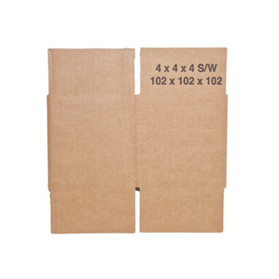 Brown Single Wall Cardboard Boxes 4" X 4" X 4" Durable Parcel Box And Packing BoxSmall Shipping Boxes (Pack Of 5) from B&Q