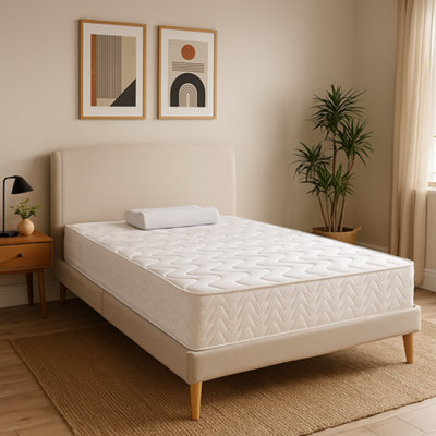 Mattress Guru Pocket Flexi 1000 Mattress With Pocket Spring & Reflex Foam 18 Cm DeepIdeal For All Bed Types4Ft6 Double135 X 190 Cm from B&Q