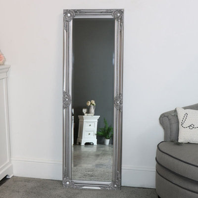  - Melody Maison Tall Silver Mirror With Bevelled Glass 47Cm X 142Cm