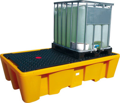 Serpro spill management Twin Ibc Containment Bund (Yellow)High-Capacity Spill Containment For Industrial Ibc Storage from B&Q