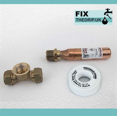 FixTheBog Water Hammer Arrester Stop Noisy Pipes Water Shock Preventer Thumping Pipes from B&Q