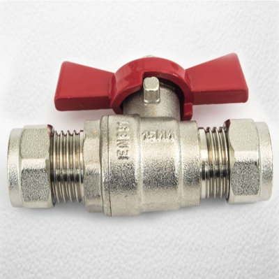 FixTheBog 15mm Butterfly Ball Valve Red Hot Wras Approved from B&Q