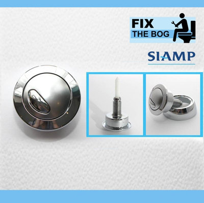 Fixthebog Optima 49 Toilet Push Button Dual Flush Water Saving Chrome Effect Wickes from B&Q