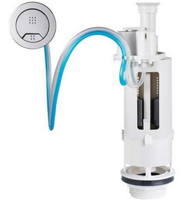 Fixthebog Macdee Va0500 2" Dual Flush Kayla Pneumatic Outlet Valve + Kara 72mm Chrome Dual Flush Button from B&Q