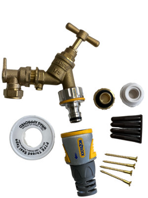 Fixthebog™ Professional Hozelock Outside Garden Tap Kit Water Regs Gt14Pro With Instructions from B&Q