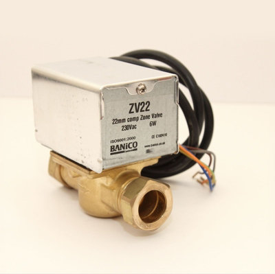 B&Q - ™ 22mm 2-Port Motorised Mid Position Replace Honeywell V4043H1056 V4073A1039