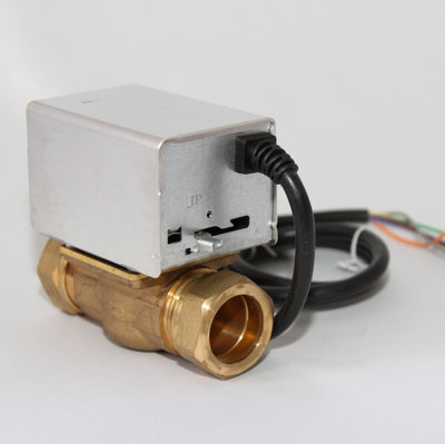 B&Q -  (Zvm28) 3 Port Mid Position Valve 28mm Compression Fitting V4073A