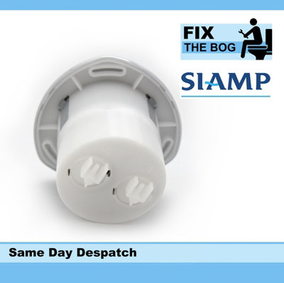 FixTheBog (31255110) Siamp Dual Flush Chrome Plated Button Pneumatic Value from B&Q