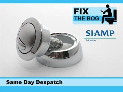 Fixthebog  Optima 49 Toilet Push Button Dual Flush Water Saving Chrome Effect from B&Q