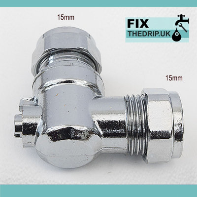 Fixthebog Angled 15Mm Isolating Valve Slotted Turn To Isolate Supply