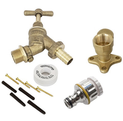 Fixthebog™ Professional Hozelock Outside Garden Tap Kit Meets Water Regulations Gt12Pro Diy from B&Q