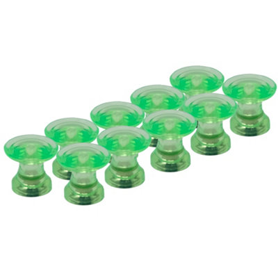 Traditional Green Magnetic Map Pin Magnets For FridgeWhiteboardNoticeboardFiling CabinetPack Of 12 from B&Q
