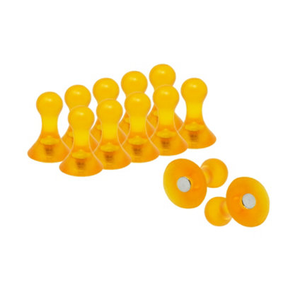 B&Q Large Skittle Magnets For Fridge, Whiteboard, Noticeboard, Filing Cabinet (Pack Of 6) Orange