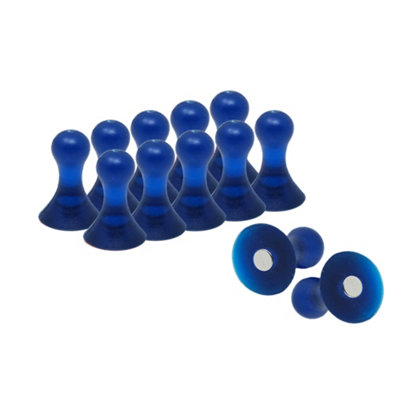 Large Navy Blue Skittle Magnets For FridgeWhiteboardNoticeboardFiling Cabinet (Pack Of 6) from B&Q