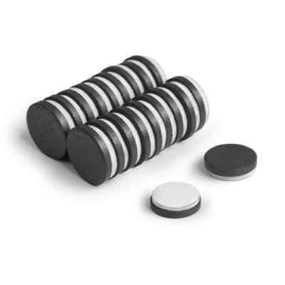 Y10 Ferrite Magnet With Self Adhesive Foam For ArtsCraftScience And Diy20mm Dia X 3mm Thick0.6Kg PullPack Of 20 from B&Q