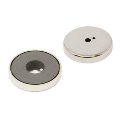 66mm Dia X 10mm Thick X 8mm Hole Ferrite Pot Magnet39Kg Pull ( Pack Of 1 ) from B&Q
