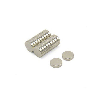 N42 Neodymium Magnet For ArtsCraftsModel MakingHobbiesScience10mm Dia X 2.5mm Thick1.4Kg PullPack Of 20 from B&Q
