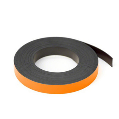 Magflex Lite Flexible Matt Orange Magnetic Gridding Tape12.7mm Wide5M Length from B&Q