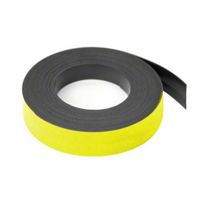 Magflex Lite Flexible Matt Yellow Magnetic Gridding Tape For WhiteboardsNoticeboards Or Filing Cabinets19mm Wide5M Length from B&Q