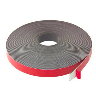 Magflex Flexible Magnetic Tape With Foam Self AdhesivePolarity B25.4mm Wide5M Length from B&Q