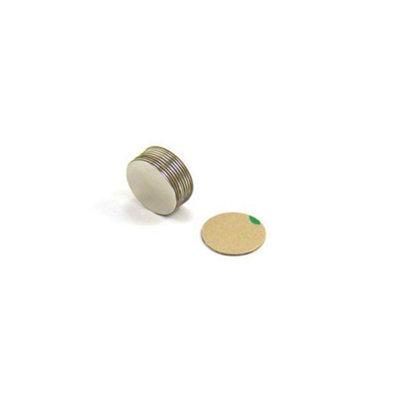Adhesive N42 Neodymium Magnet For ArtsCraftsModel MakingHobbies15mm Dia X 0.5mm Thick0.28Kg PullNorth from B&Q