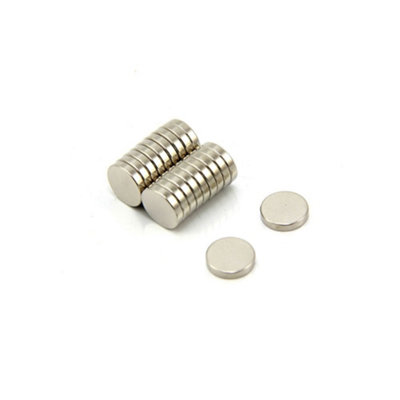 N35 Neodymium Magnet For ArtsCraftsModel MakingDiyHobbiesOfficeAnd Home10mm Dia X 2mm Thick1Kg PullPack Of 20 from B&Q