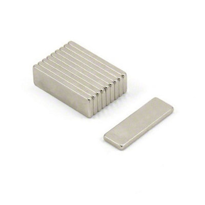 N35 Neodymium Magnet For ArtsCraftsModel MakingDiyHobbiesOffice And Home25mm X 8mm X 2mm2.1Kg PullPack Of 10 from B&Q