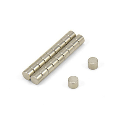 5mm Dia X 4mm Thick N35 Neodymium Magnet0.66Kg Pull (Pack Of 20) from B&Q