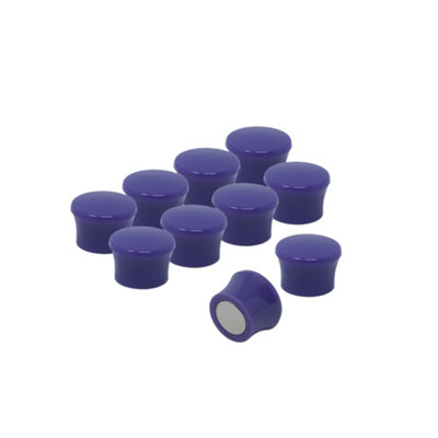 Small High Power Purple Memo Board Magnets For FridgeWhiteboardNoticeboardFiling CabinetPack Of 10 from B&Q