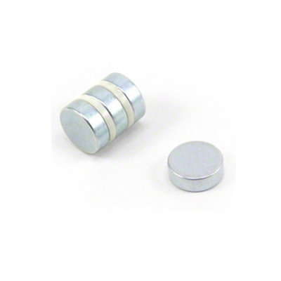 Zinc Plated N42 Neodymium Magnet For ArtsCraftsModel MakingHobbies15mm Dia X 5mm Thick5.4Kg PullPack Of 4 from B&Q