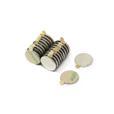 Adhesive N42 Neodymium Magnet For ArtsCraftsModel MakingHobbies12mm Dia X 1mm Thick0.73Kg PullNorthPack Of 20 from B&Q