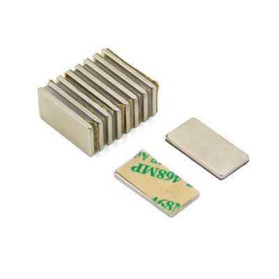 Adhesive N42 Neodymium Magnet For ArtsCraftsModel MakingHobbies20mm X 10mm X 1.5mm Thick2Kg PullSouth from B&Q