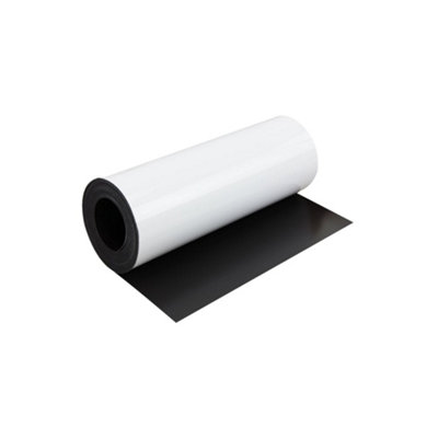 Magflex Lite Flexible Gloss White Dry Wipe Surface Magnetic Sheet For Creating An Instant Whiteboard300mm Wide5M Length from B&Q