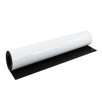 Magflex Lite Flexible Gloss White Dry Wipe Magnetic Sheet For Creating Magnetic PicturesArtworkSigns Or Displays1M Length from B&Q