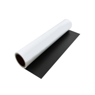 Ferroflex 600mm Wide Flexible Ferrous SheetStandard Self Adhesive & Gloss White Dry Wipe Surface (1 Metre Length) from B&Q