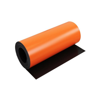 Magflex Flexible Matt Orange Magnetic Sheet For Creating Magnetic PicturesArtworkSigns Or Displays300mm Wide1M Length from B&Q