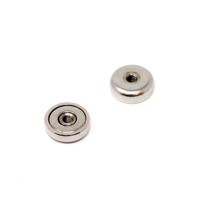 N42 Neodymium Pot Magnet With M4 Internal Thread For HoldingHanging And Displaying Items16mm Dia from B&Q
