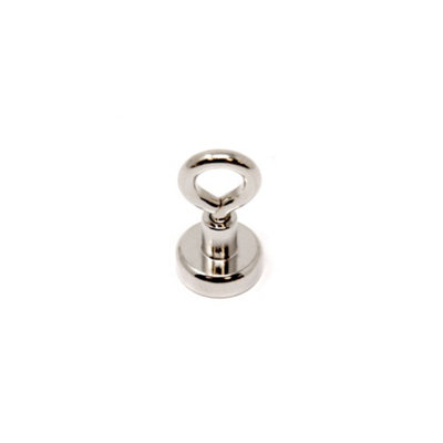 Neodymium Machine Lathed Clamping Magnet With M4 Eyebolt For HoldingHanging And Displaying Items16mm Dia9.7Kg Pull from B&Q
