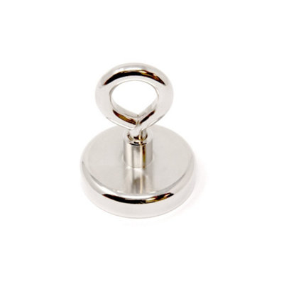 Neodymium Machine Lathed Clamping Magnet With M8 Eyebolt For HoldingHanging & Displaying Items48mm98.5Kg Pull from B&Q