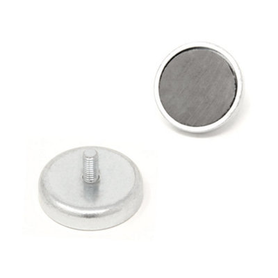 Ferrite Pot Magnet With M5 External Thread For ArtsCraftsModel Making & Hobbies32mm Dia X 7mm Thick6Kg PullPack Of 4 from B&Q