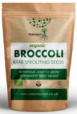 Natures Root Organic Broccoli Sprouting Seeds 1 KgSuperfood Non Gmo Microgreen Sprouts from B&Q