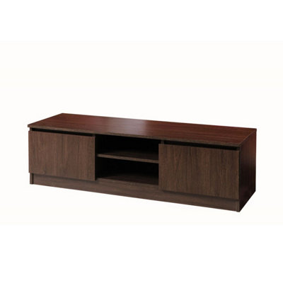 Timber Art Design Modern Tv Unit 120Cm Media Cabinet 2 Doors + Shelf Wenge Turin