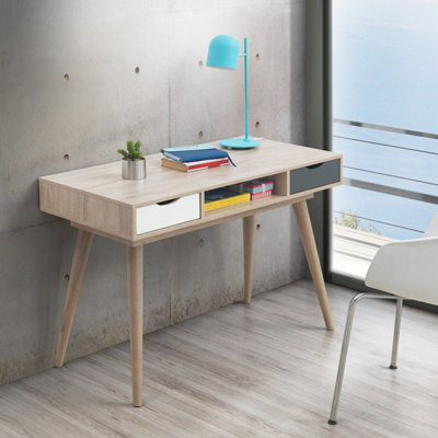 Timber Art Design Scandinavian 2 Drawer Dressing Table Makeup Computer Desk Bedroom Furniture from B&Q