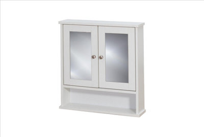 B&Q -  Mirrored Bathroom Cabinet White