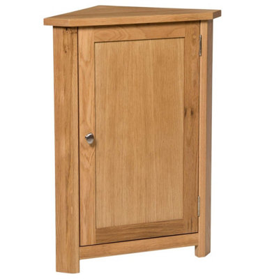Hallowood Furniture Waverly Oak Compact Corner Display Unit from B&Q