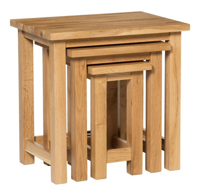 Hallowood Furniture Waverly Oak Nest Of 3 Tables from B&Q